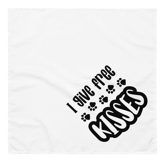 I Give Free Kisses Dog Bandana