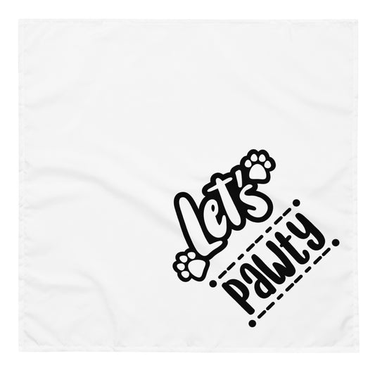 Let's Pawty Funny Dog Bandana