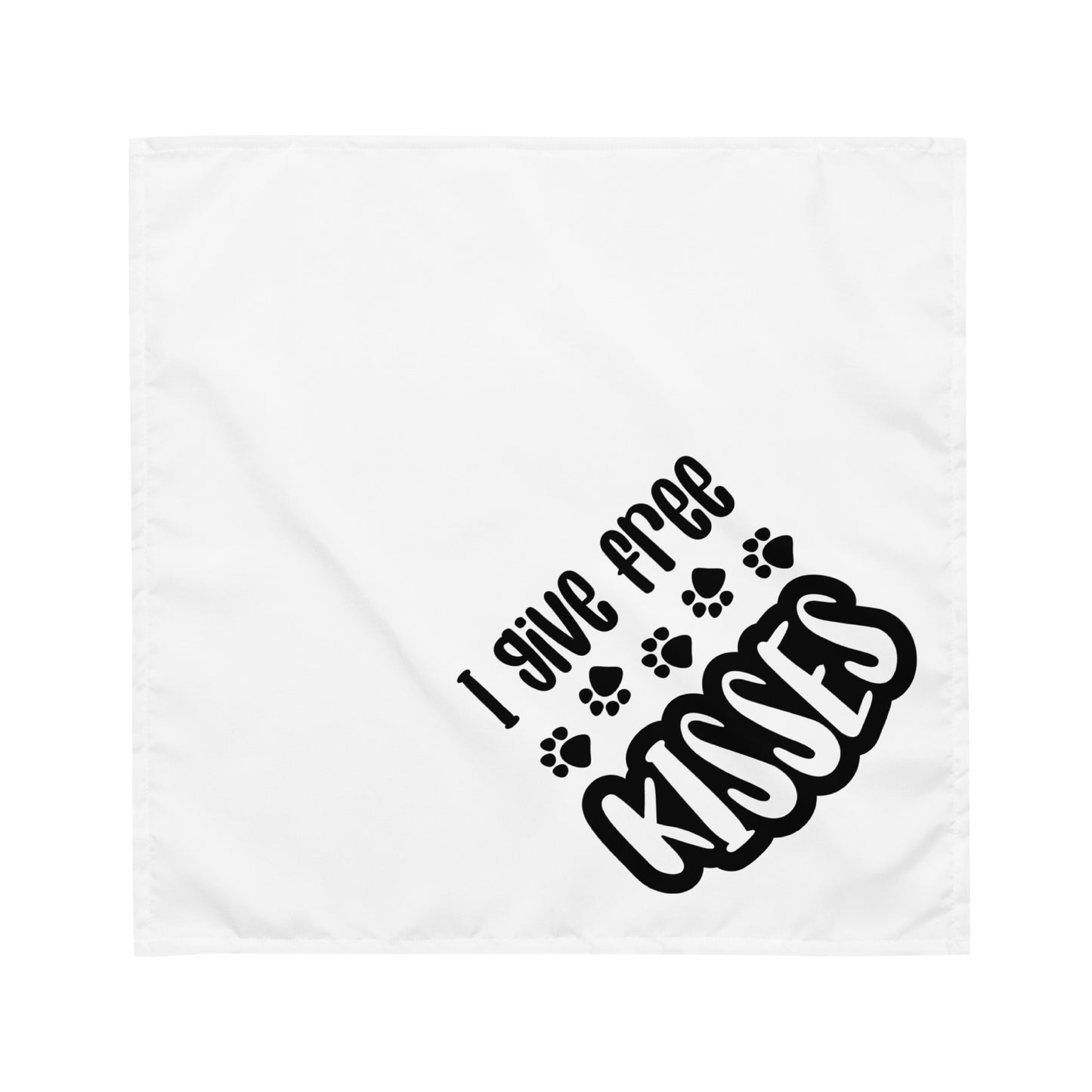 I Give Free Kisses Dog Bandana