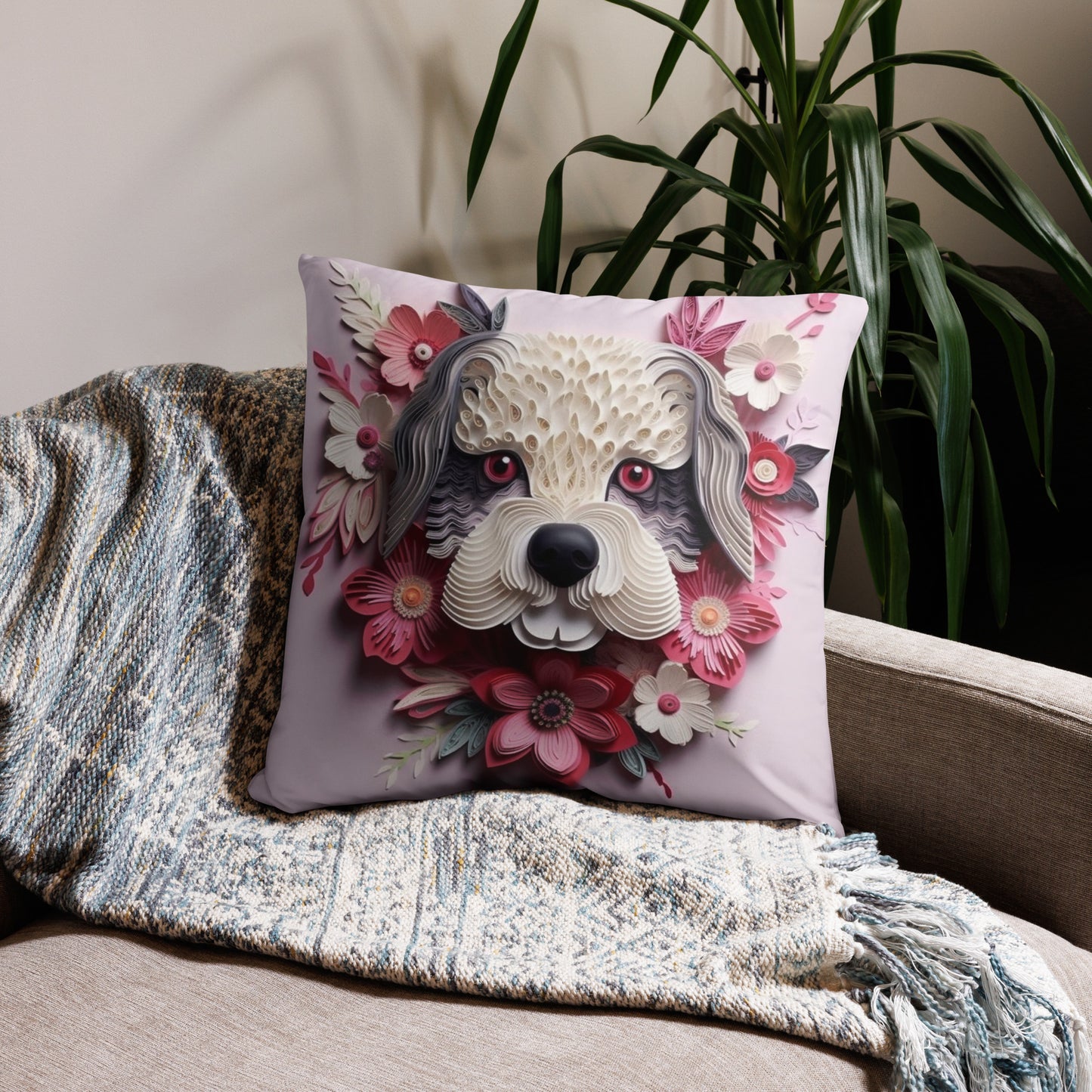 Yorkie Dog Lovers Basic Throw Pillow