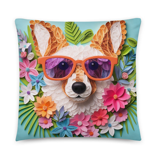 Corgi Dog Lovers Throw Pillow