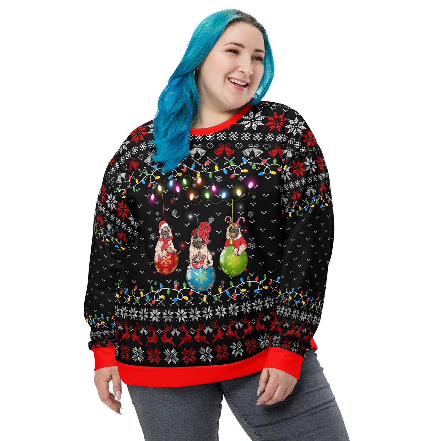 Pug Christmas Decoration Ugly Christmas Sweatshirt