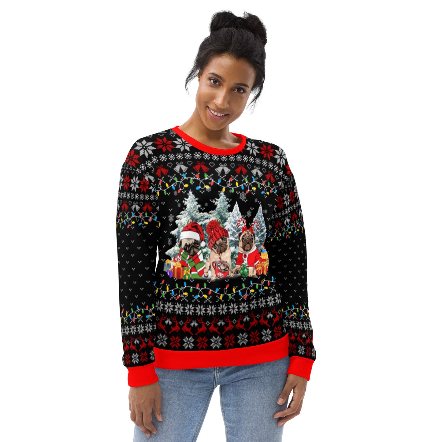 Pug Christmas Dogs Ugly Christmas Sweatshirt