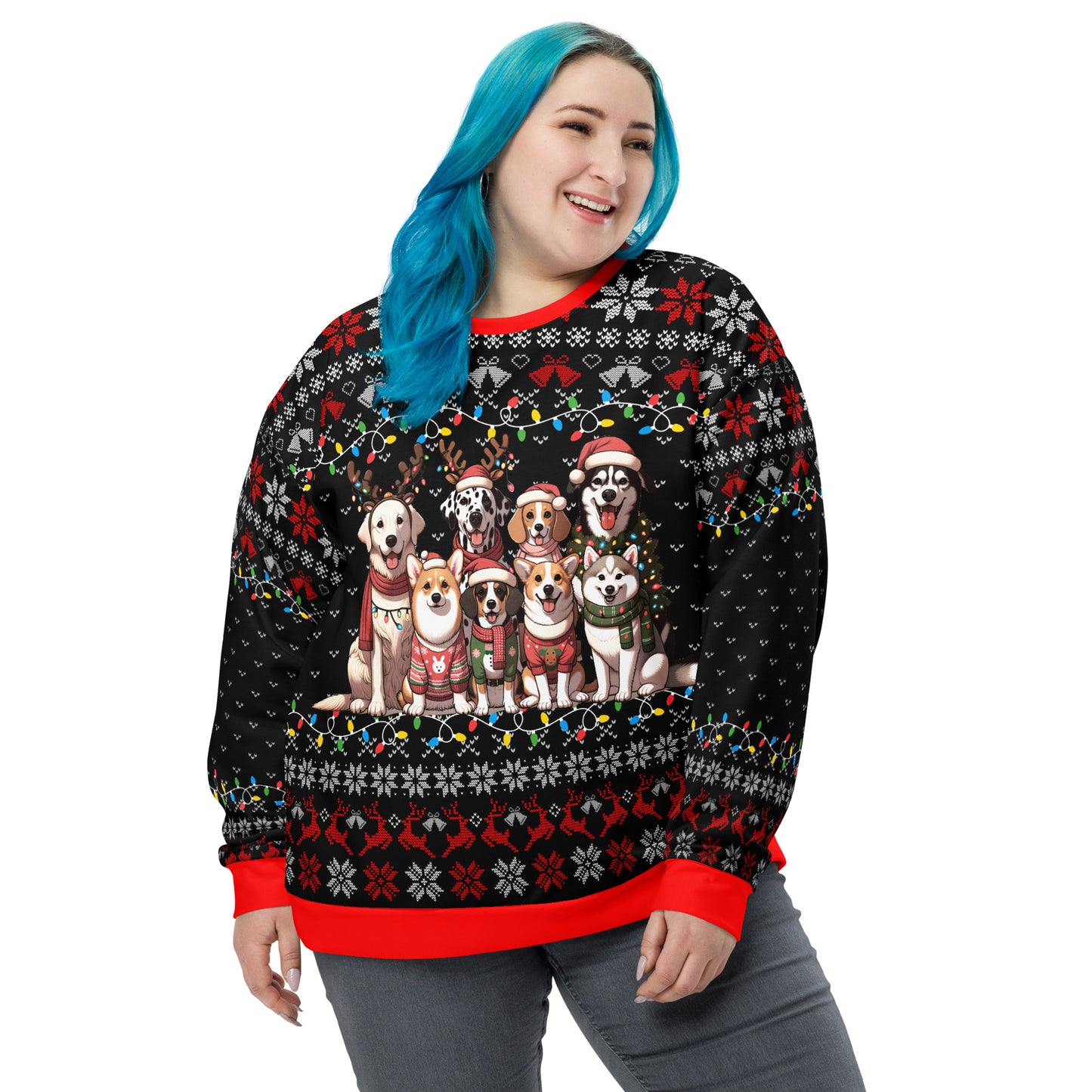 Christmas Dogs Ugly Christmas Sweatshirt