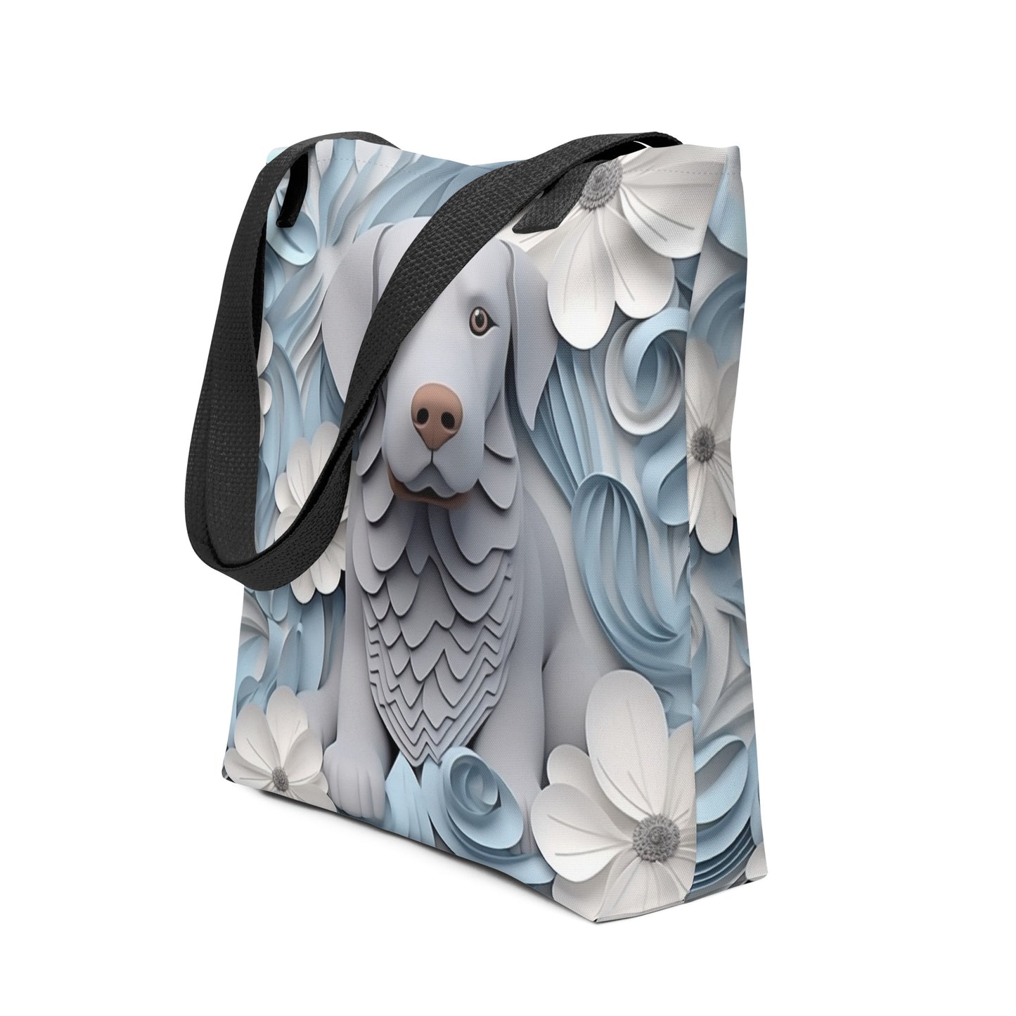 Labrador Puppy Floral Tote Bag