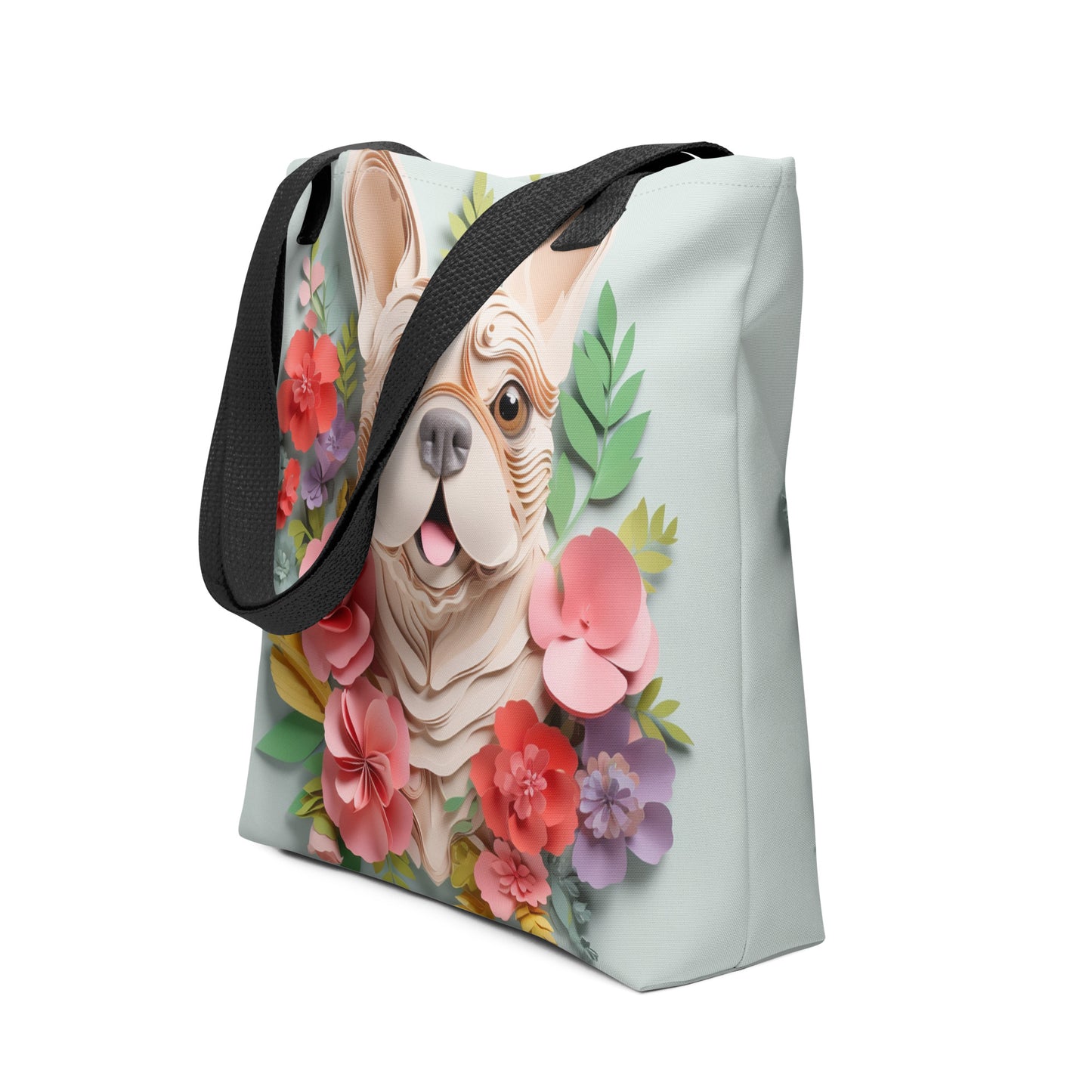 French Bulldog Floral Tote bag for Dog Moms