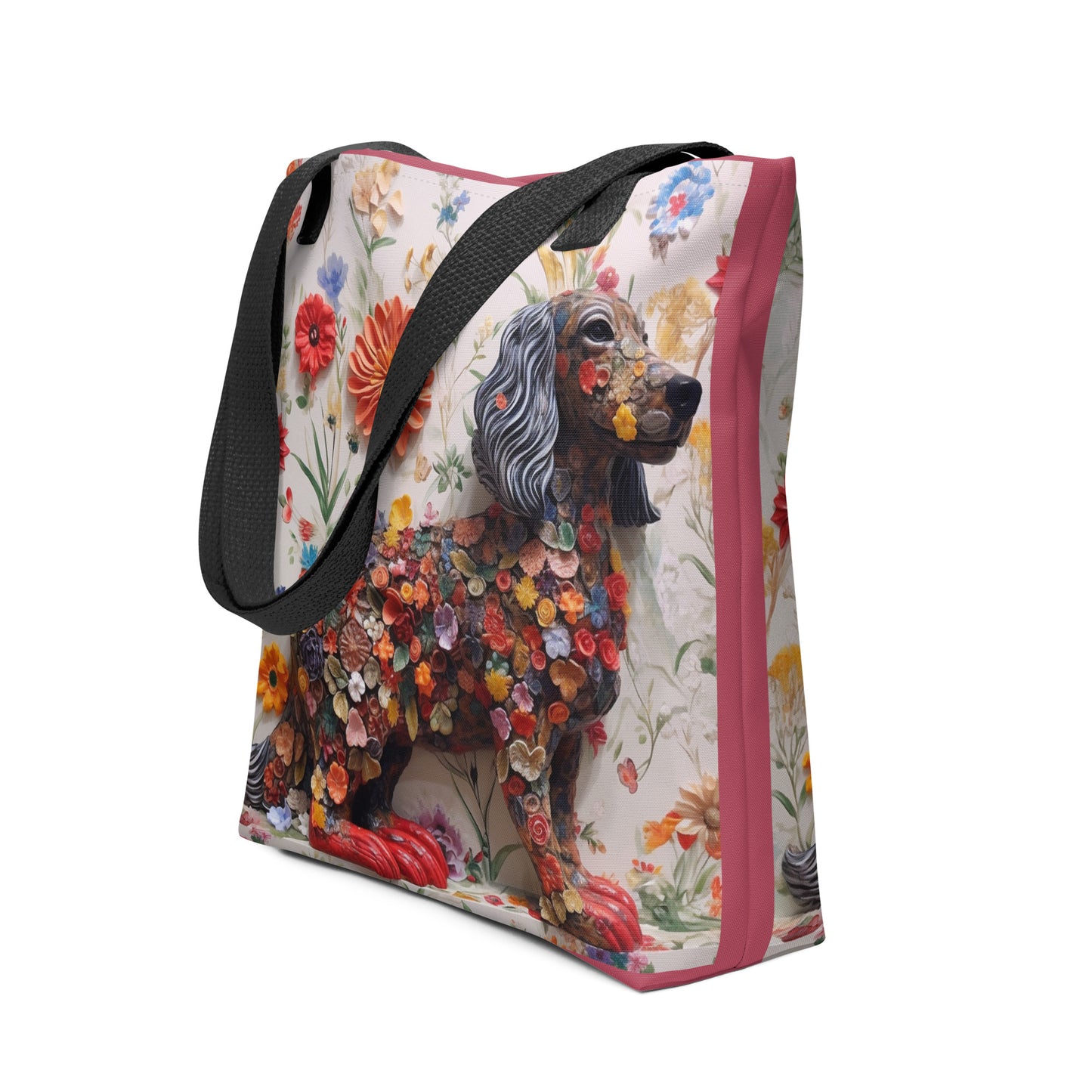 Dachshund Floral Tote bag for Dog Moms