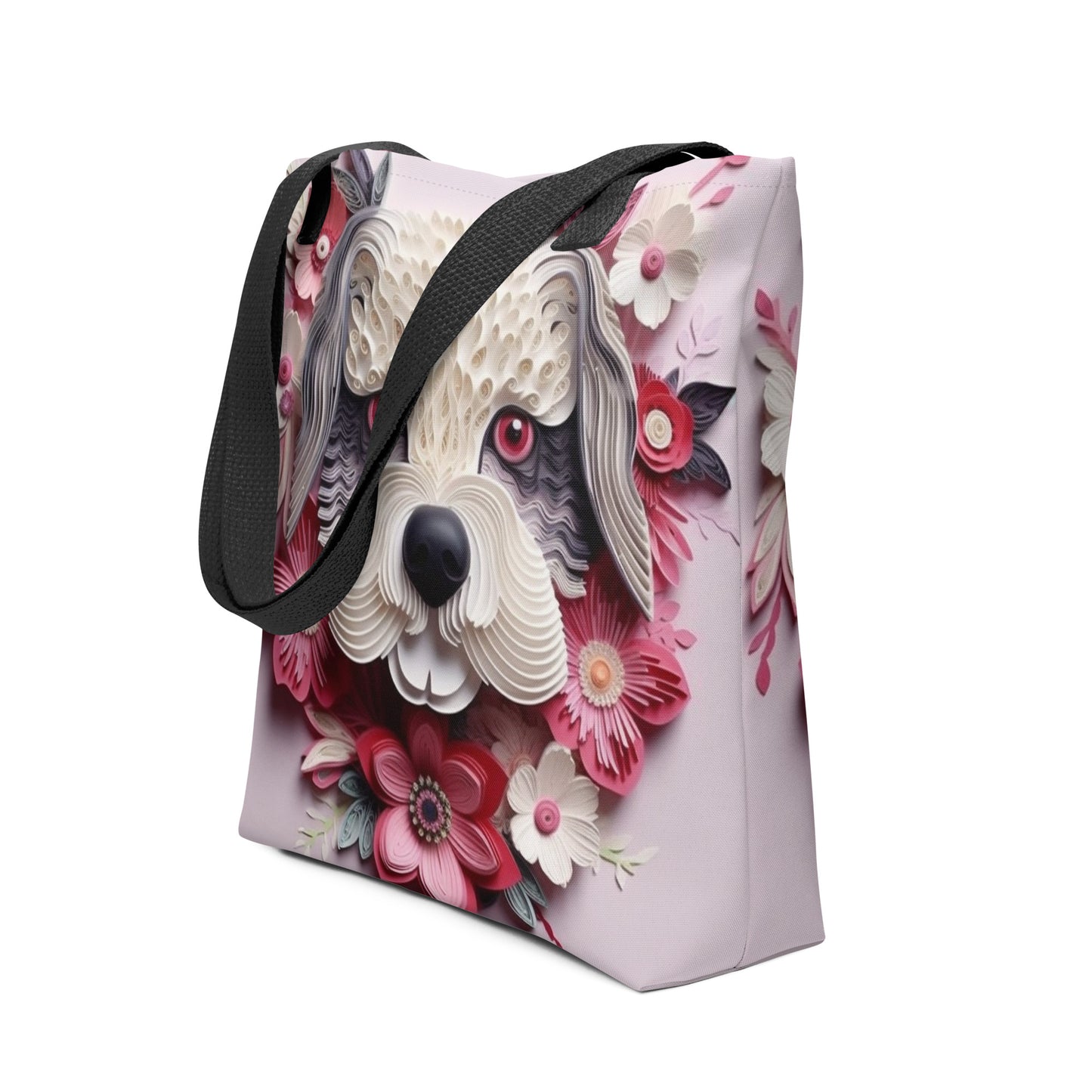 Shih Tzu Floral Tote bag for Dog Mom