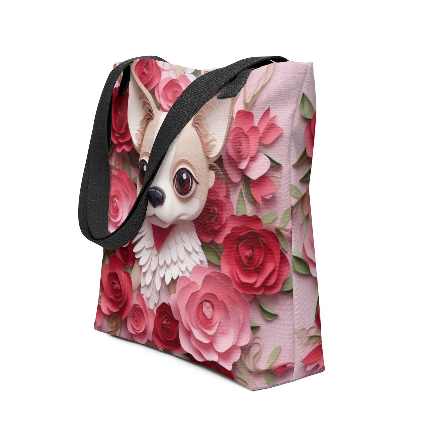 Chihuahua Dog Floral Tote bag for Dog Mom