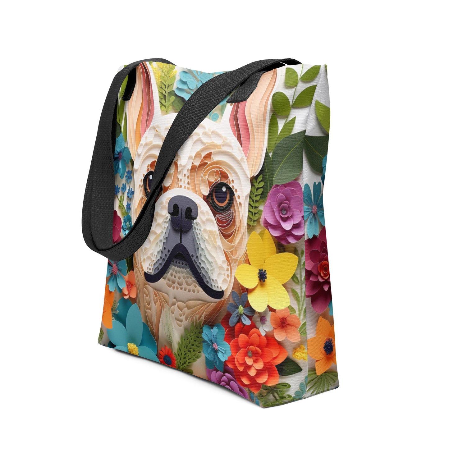 French Bulldog Floral Tote bag for Dog Mom