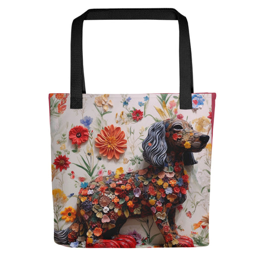 Dachshund Floral Tote bag for Dog Moms