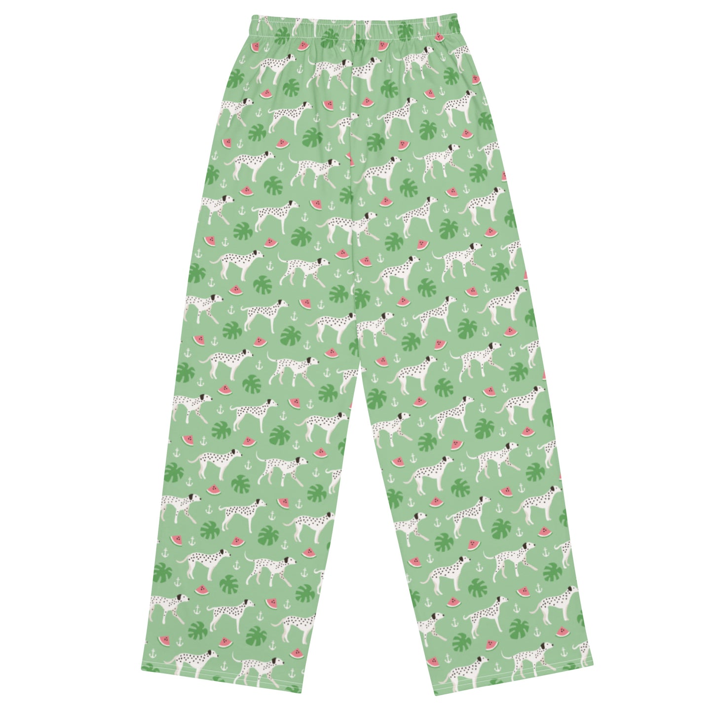 Dog and Watermelon Lovers Super Soft Wide-leg Pajama/Sweats Bottoms