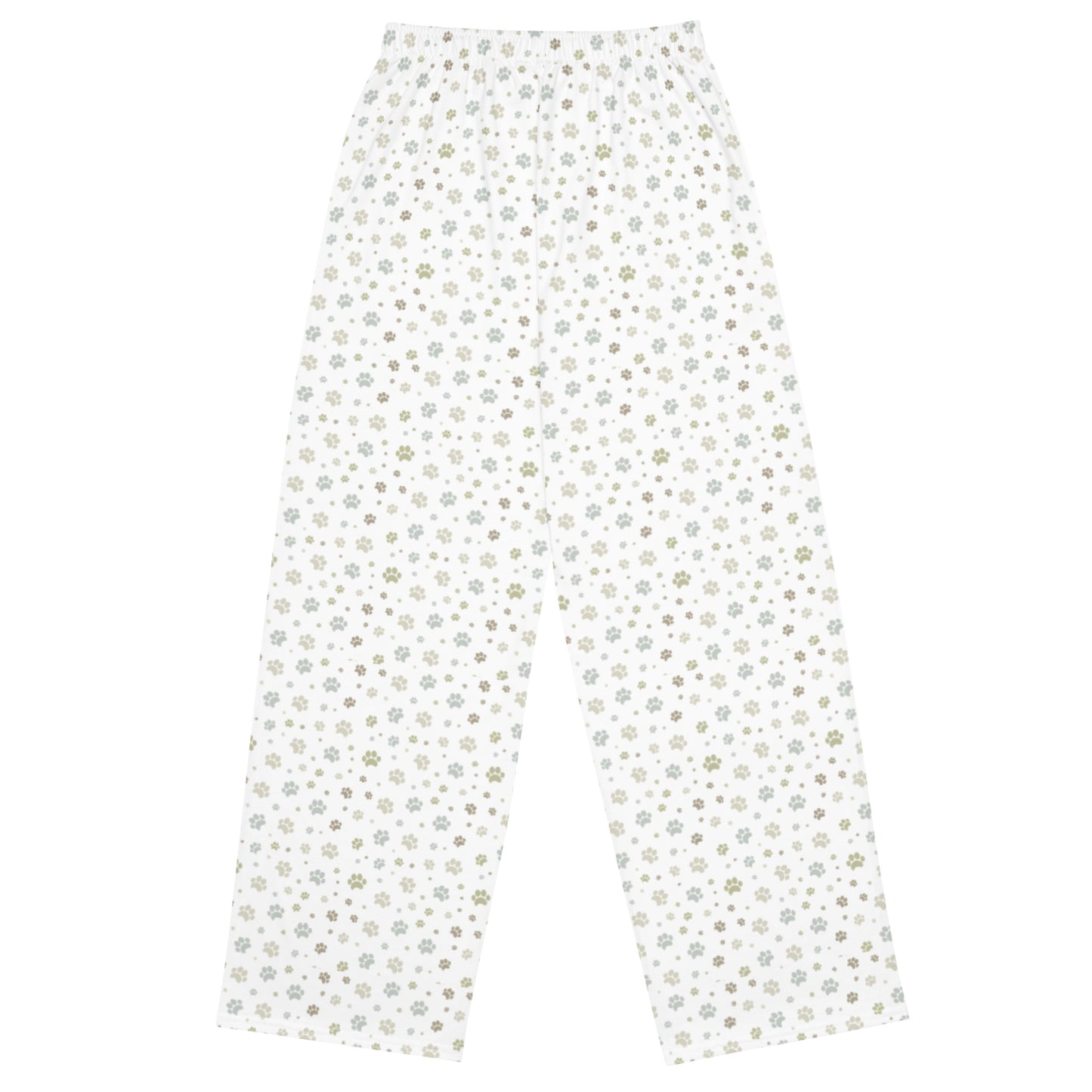 Paw Print Super Soft Wide-leg Pajama/Sweats Bottoms