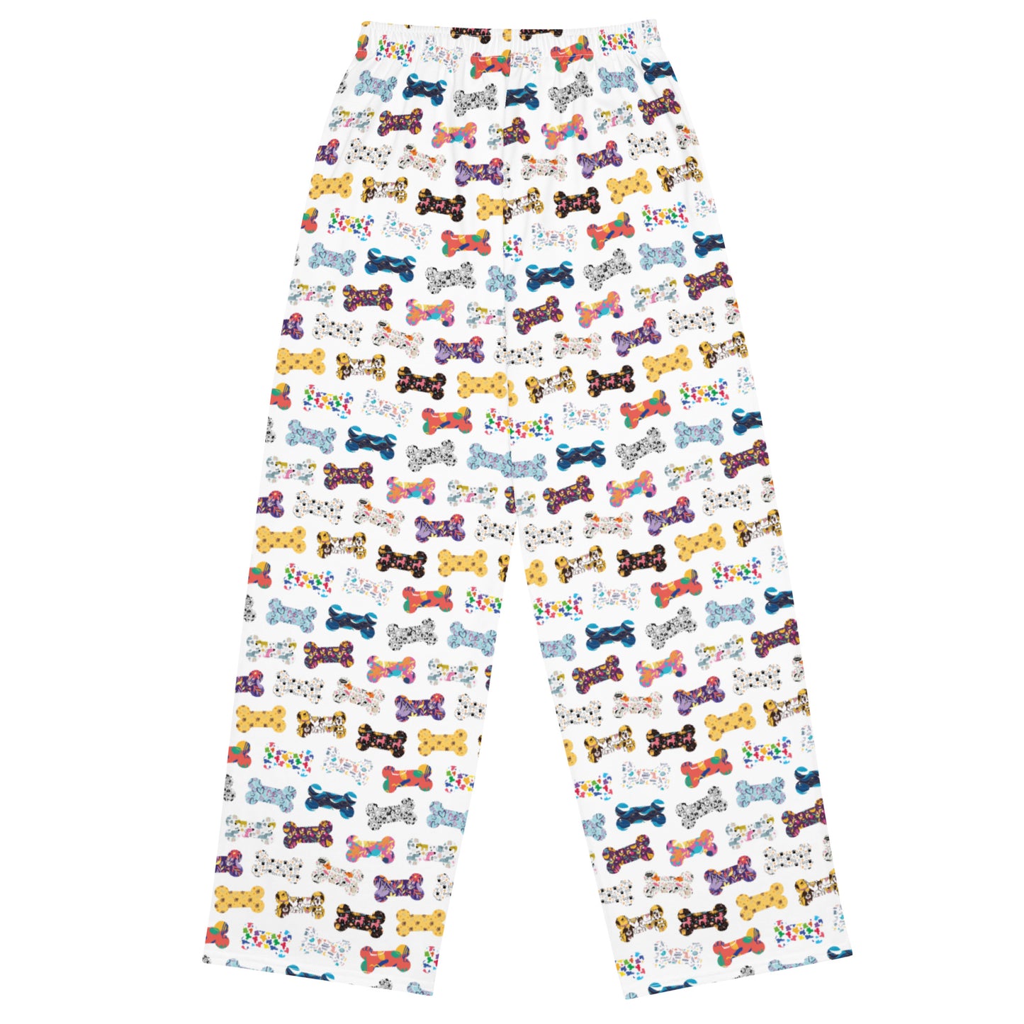 Dog Bones Pattern for Dog Lovers Super Soft Wide-leg Pajama/Sweats Bottoms