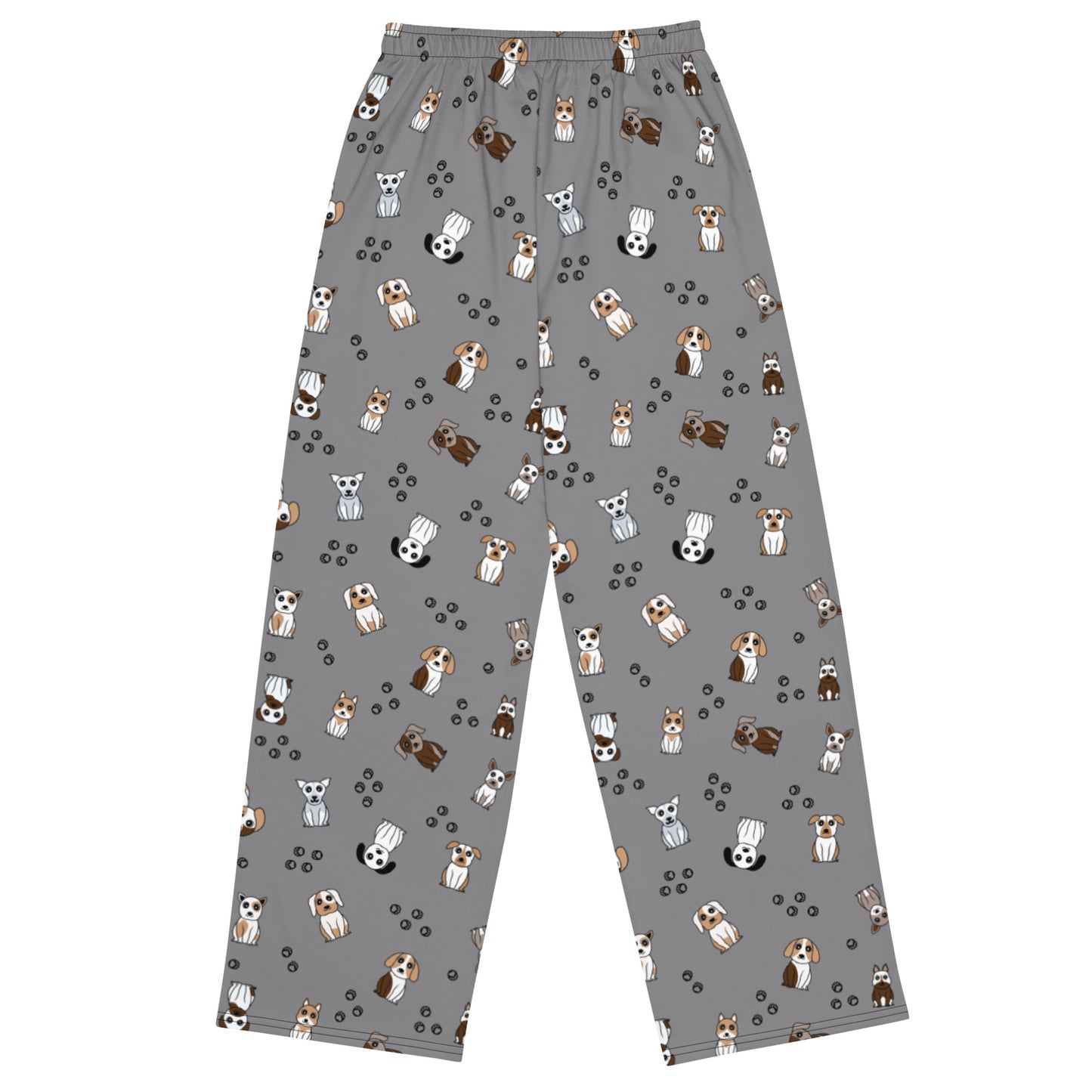 Puppies Cuteness Wide Leg Pants