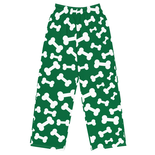 Dog Bone Print Super Soft Wide-leg Pajama/Sweats Bottoms