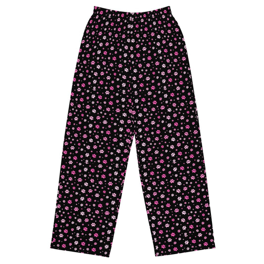 Pink Paws Super Soft Wide-leg Pajama/Sweats Bottoms