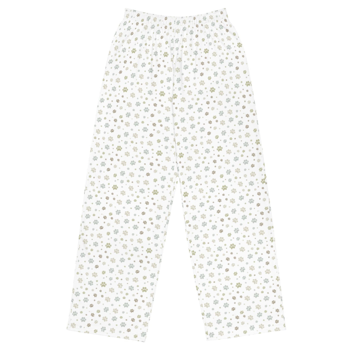 Paw Print Super Soft Wide-leg Pajama/Sweats Bottoms