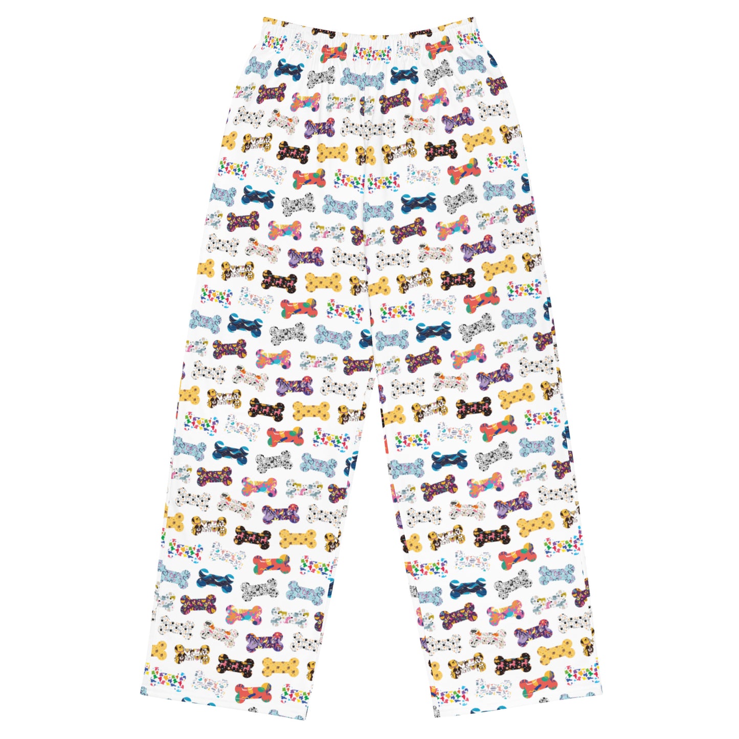 Dog Bones Pattern for Dog Lovers Super Soft Wide-leg Pajama/Sweats Bottoms