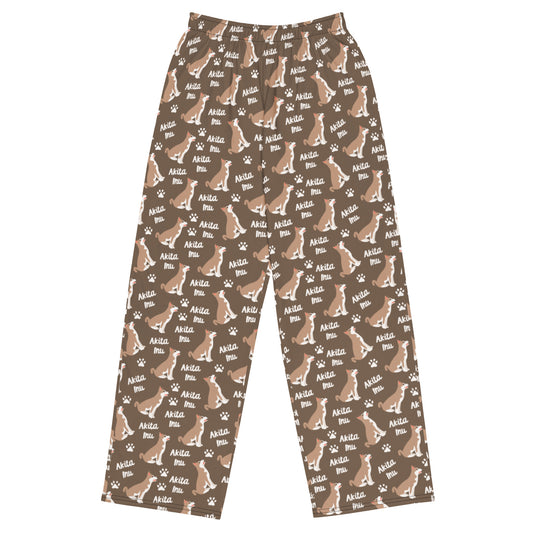 Akita Inu Dog Lovers Super Soft Wide-leg Pajama/Sweats Bottoms