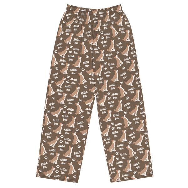 Akita Inu Dog Lovers Super Soft Wide-leg Pajama/Sweats Bottoms Akita Inu Dog Lovers Super Soft Wide-leg Pajama/Sweats Bottoms