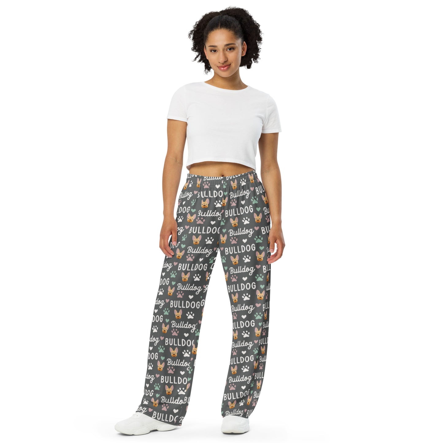 Bulldog Lovers Super Soft Wide-leg Pajama/Sweats Bottoms