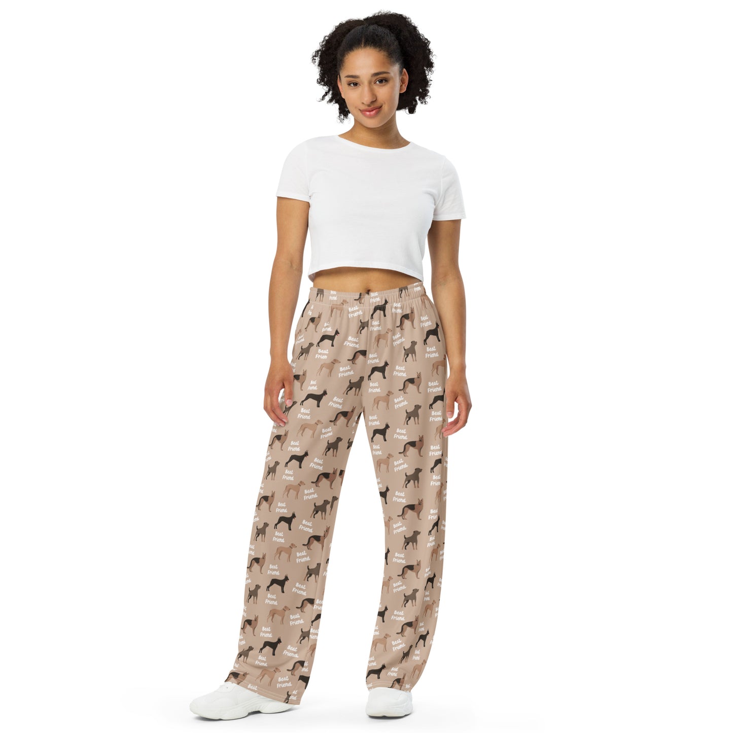 Dogs are Best Friends Super Soft Wide-leg Pajama/Sweats Bottoms