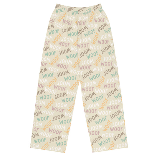 Woof Woof Dog Lovers Super Soft Wide-leg Pajama/Sweats Bottoms