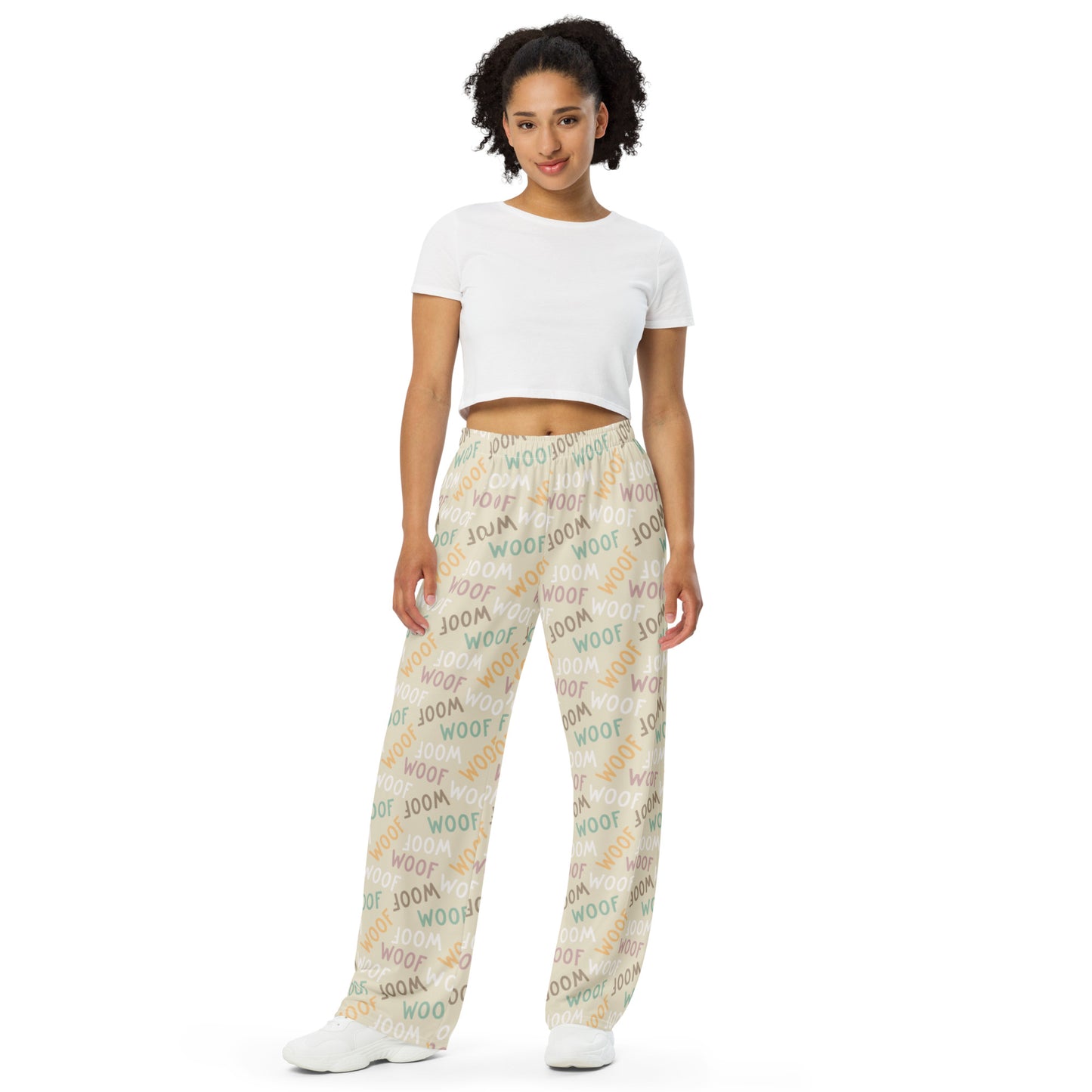 Woof Woof Dog Lovers Super Soft Wide-leg Pajama/Sweats Bottoms