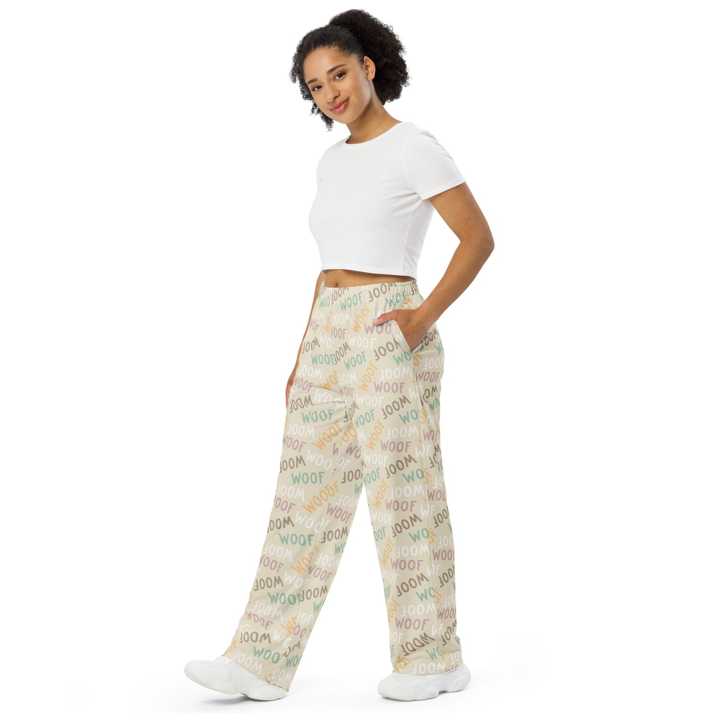 Woof Woof Dog Lovers Super Soft Wide-leg Pajama/Sweats Bottoms