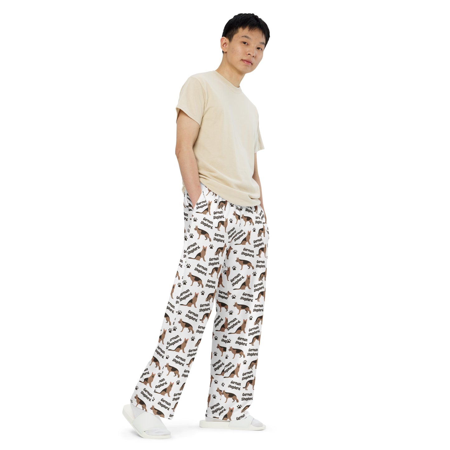 German Shepherded Dog Lovers Super Soft Wide-leg Pajama/Sweats Bottoms
