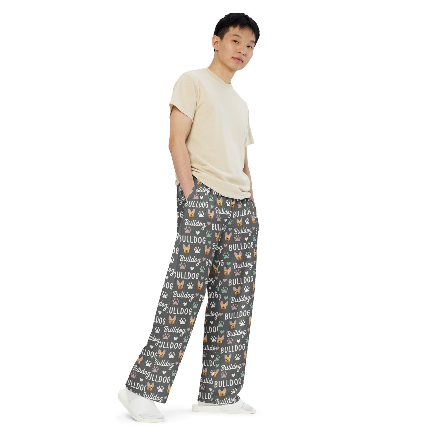 Bulldog Lovers Super Soft Wide-leg Pajama/Sweats Bottoms