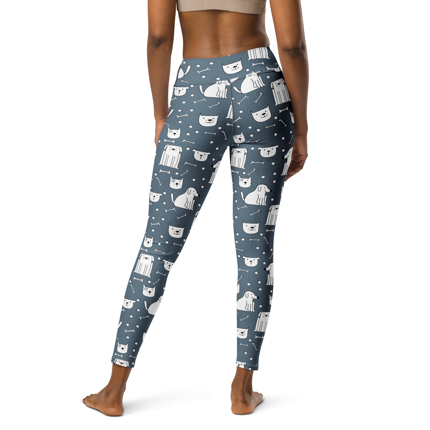 Blue Dog Doodles Yoga Leggings