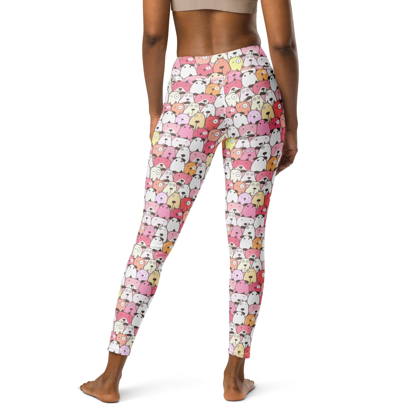 Shades of Pink Dog Love Yoga Leggings