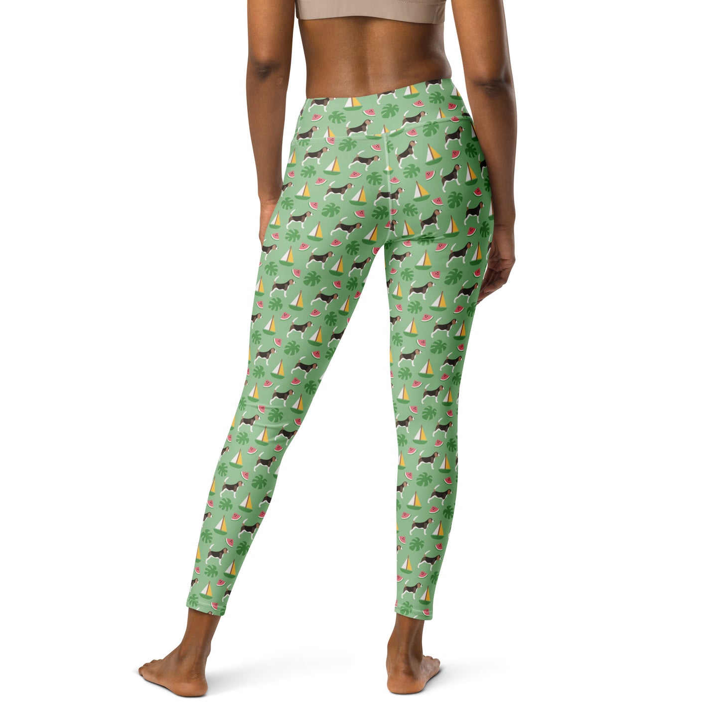 Dog & Watermelon Yoga Leggings