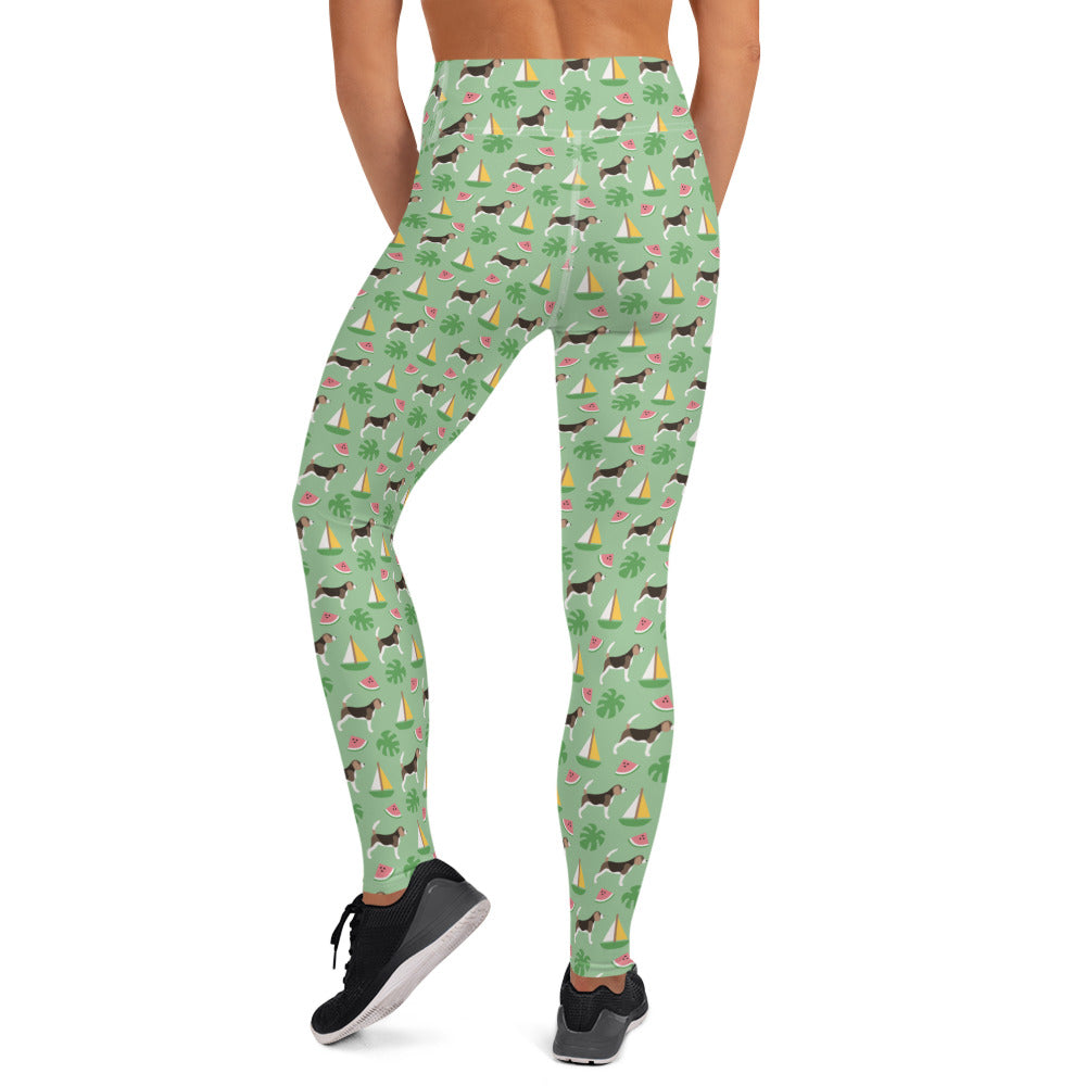 Dog & Watermelon Yoga Leggings