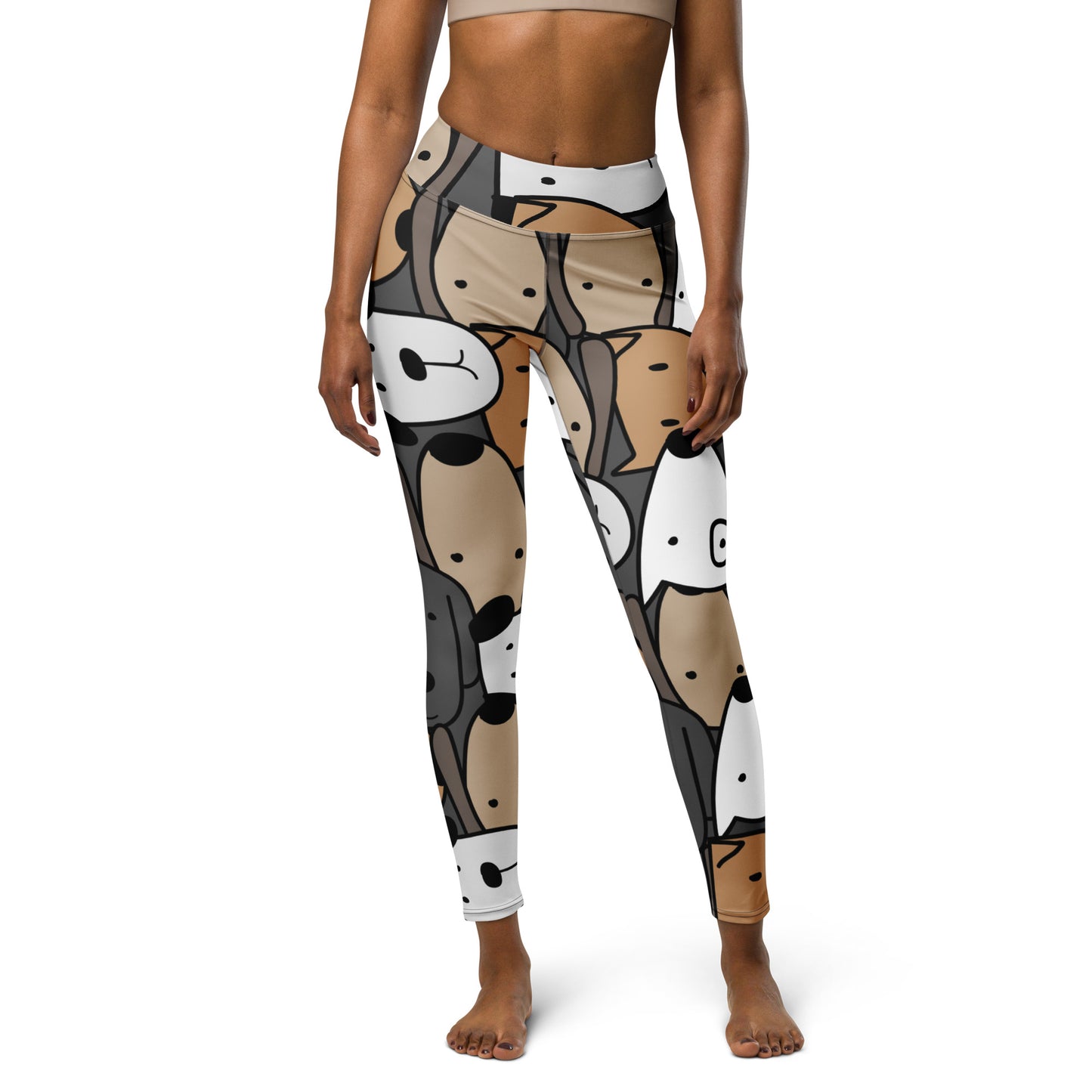 Cute Dog Faces Yoga Leggings