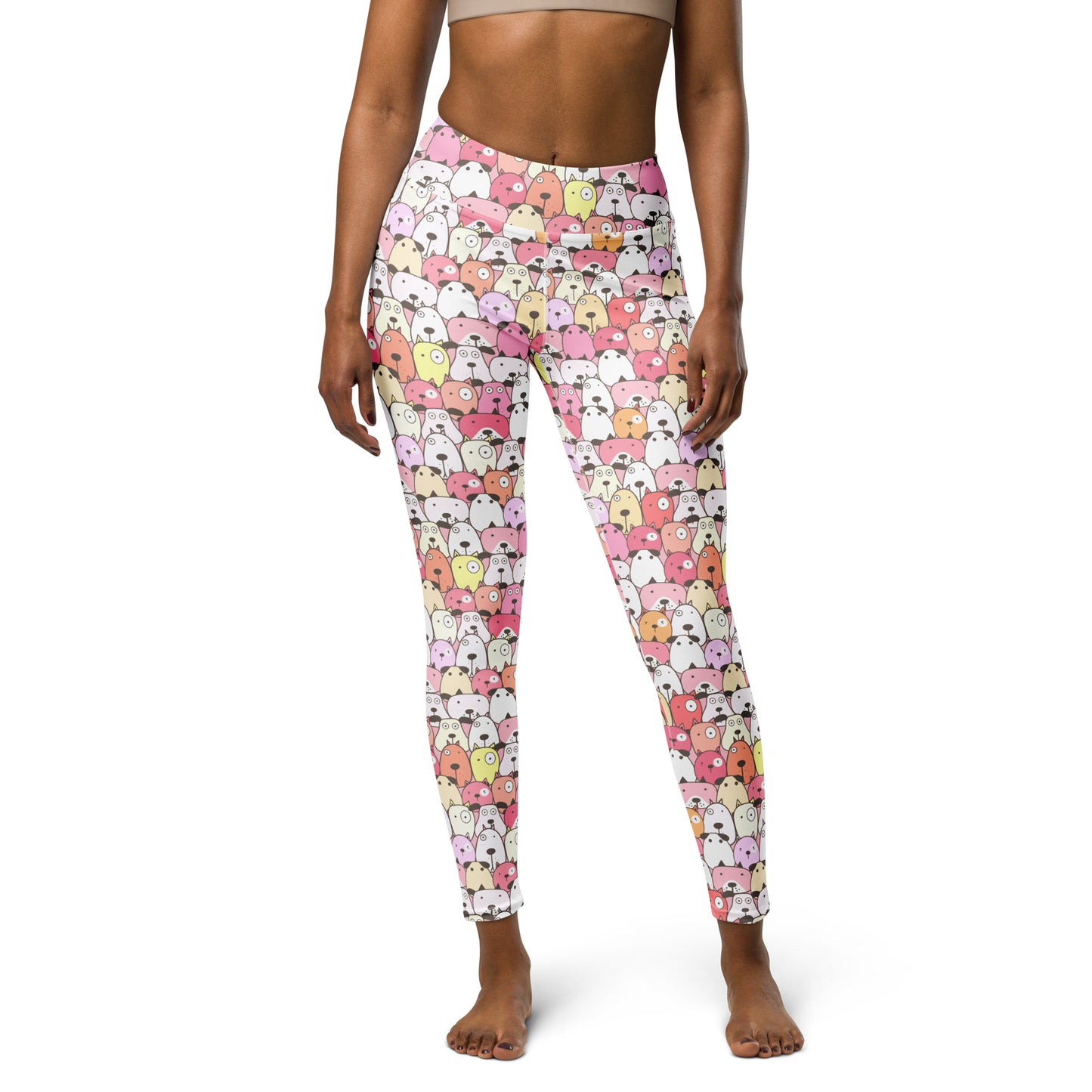 Shades of Pink Dog Love Yoga Leggings