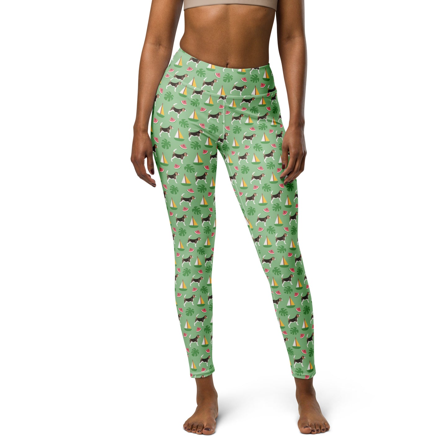 Dog & Watermelon Yoga Leggings