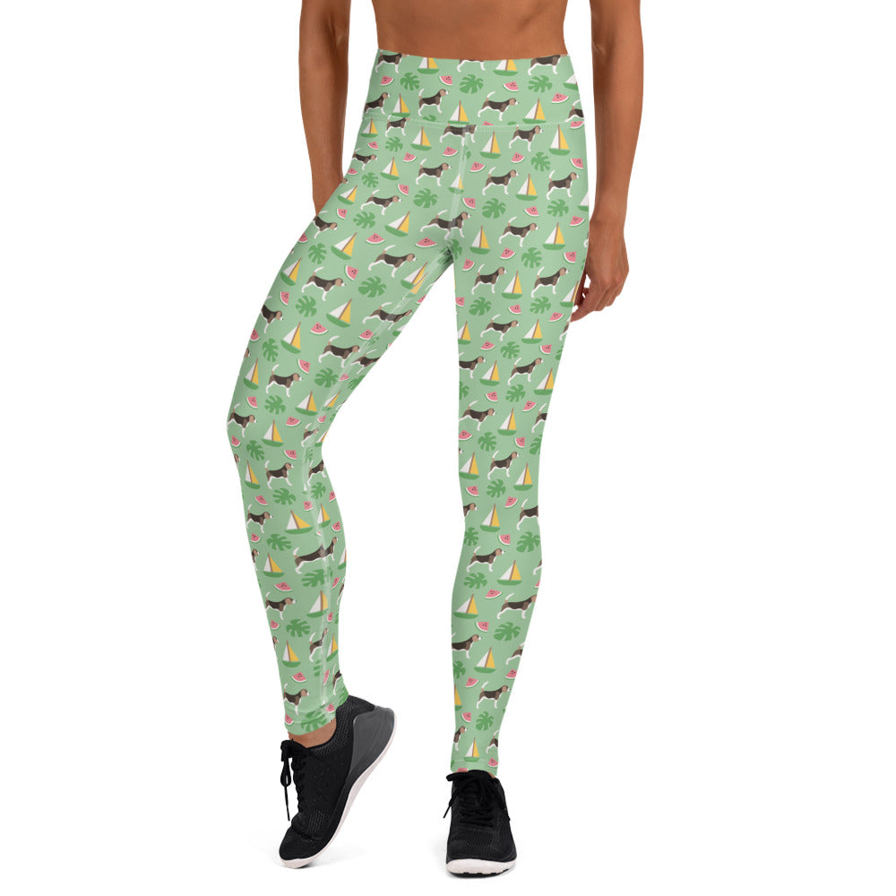 Dog & Watermelon Yoga Leggings