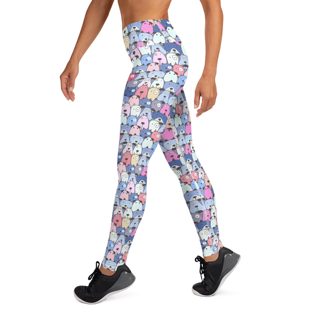 Shades of Blue Dog Love Yoga Leggings