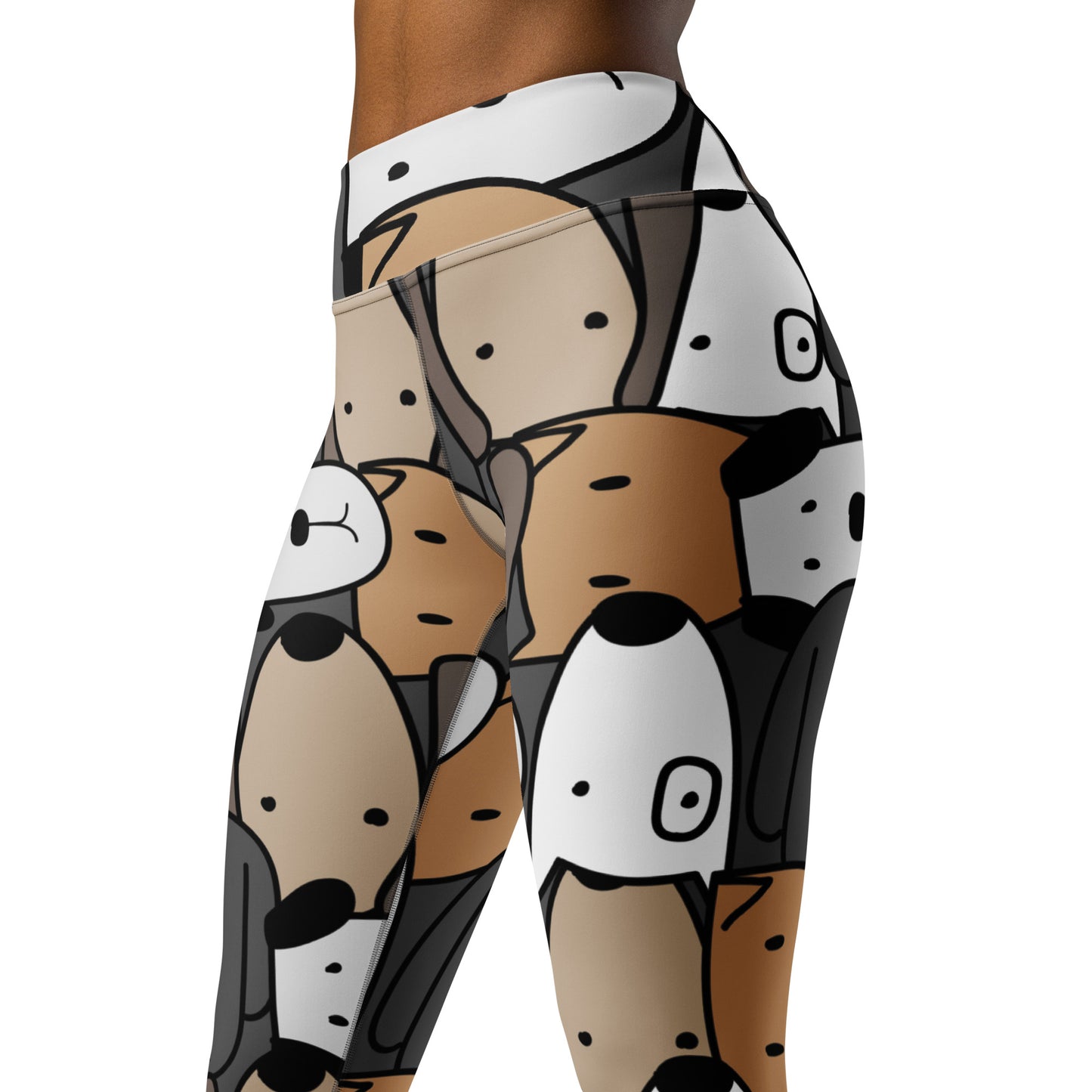 Cute Dog Faces Yoga Leggings