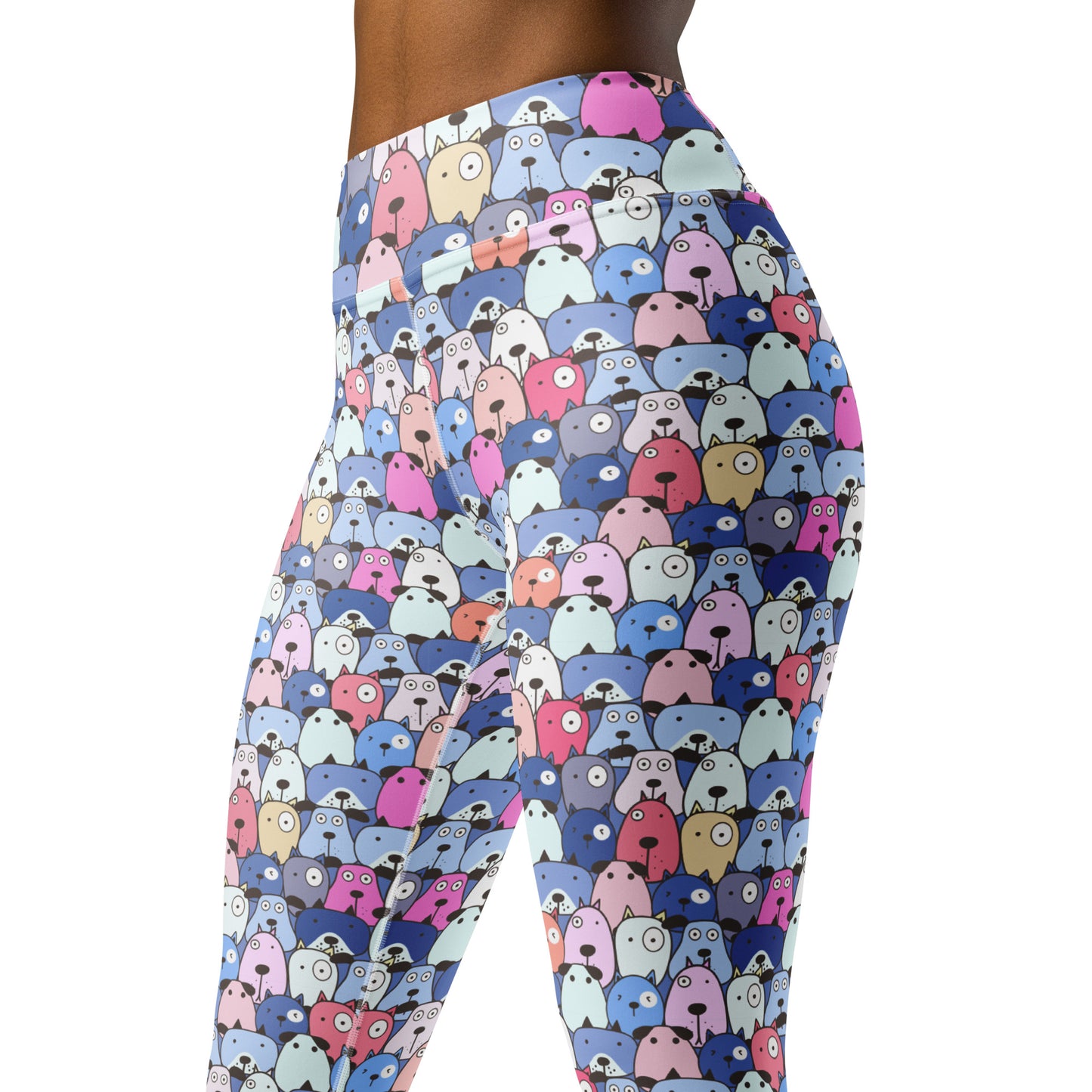 Shades of Blue Dog Love Yoga Leggings