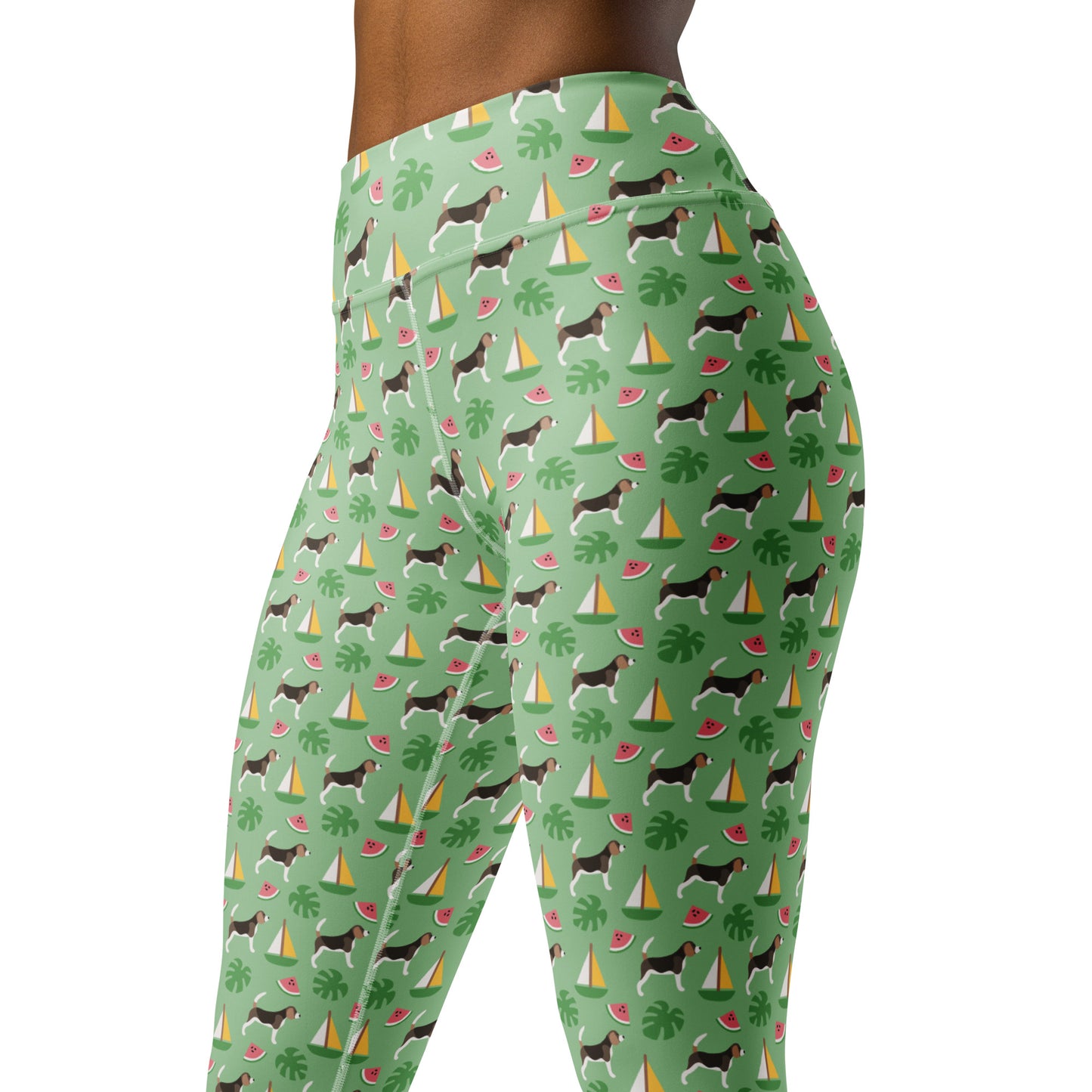 Dog & Watermelon Yoga Leggings