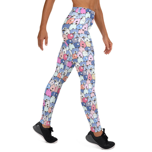 Shades of Blue Dog Love Yoga Leggings