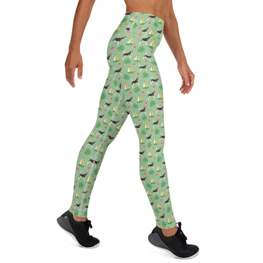 Dog & Watermelon Yoga Leggings