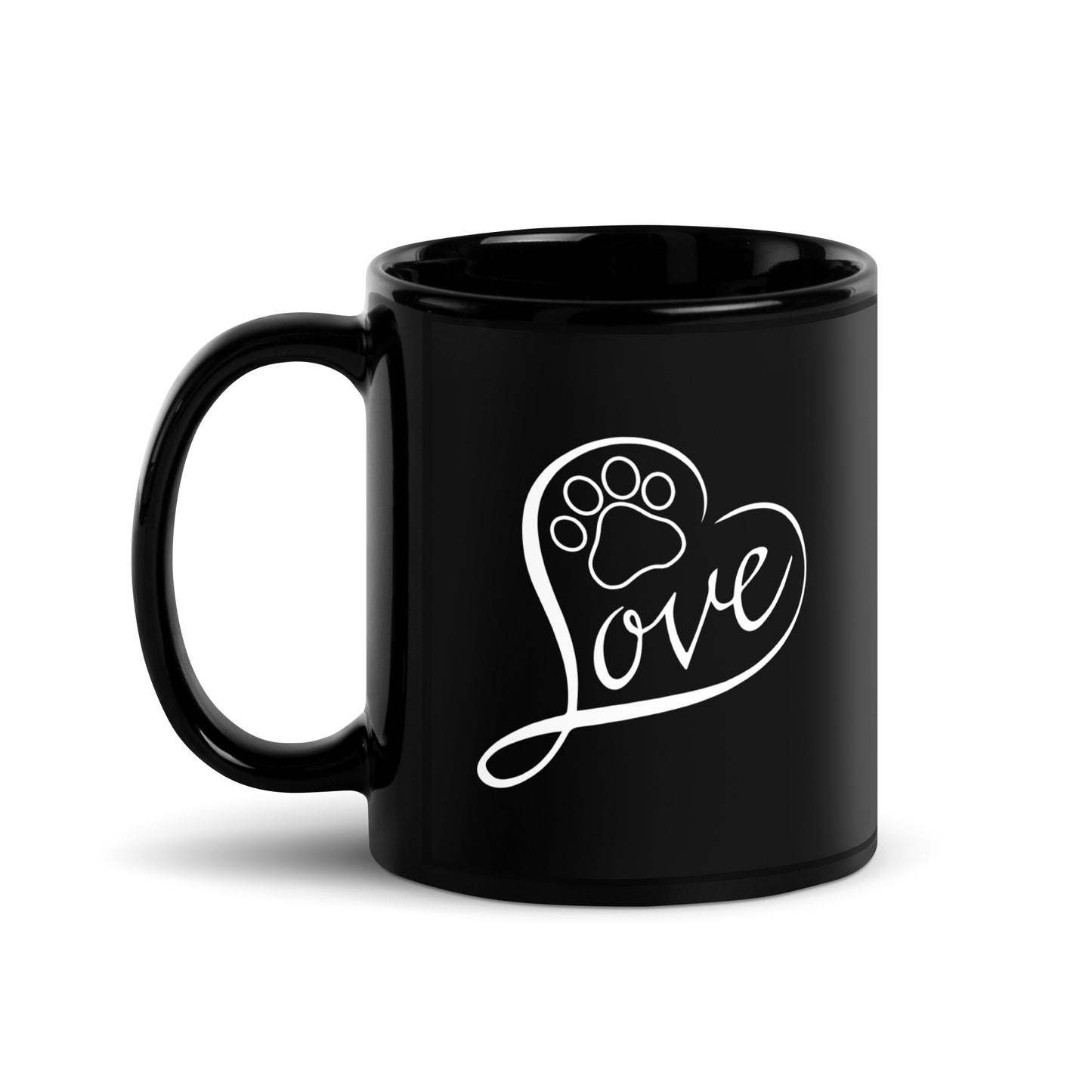 Love Dog Paw Print Dog Lovers Mug