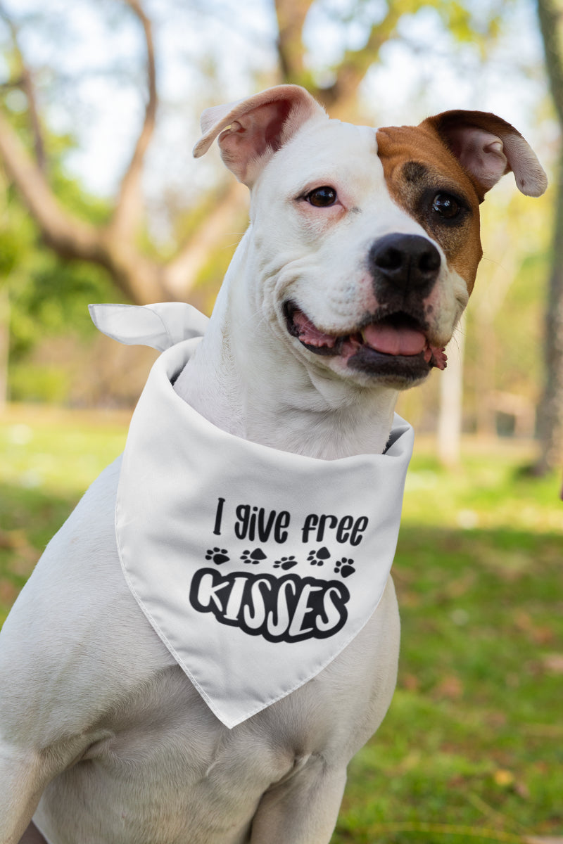 I Give Free Kisses Dog Bandana