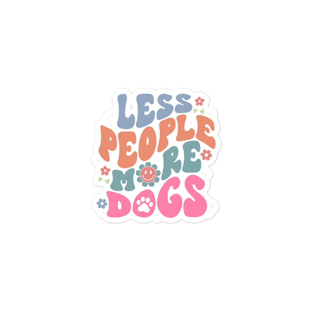 Less People More Dogs Sticker