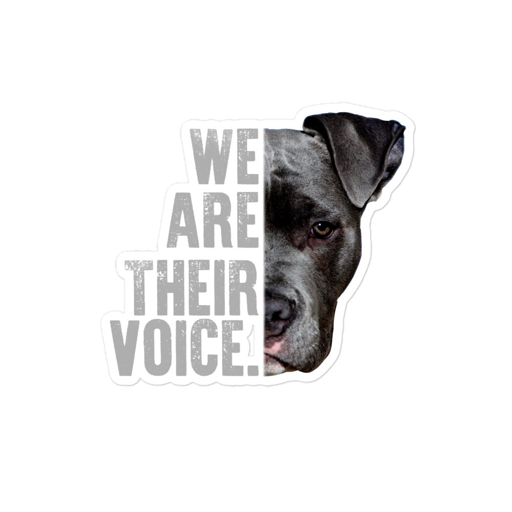 We Are Their Voice Dog Rescue Bubble-free stickers